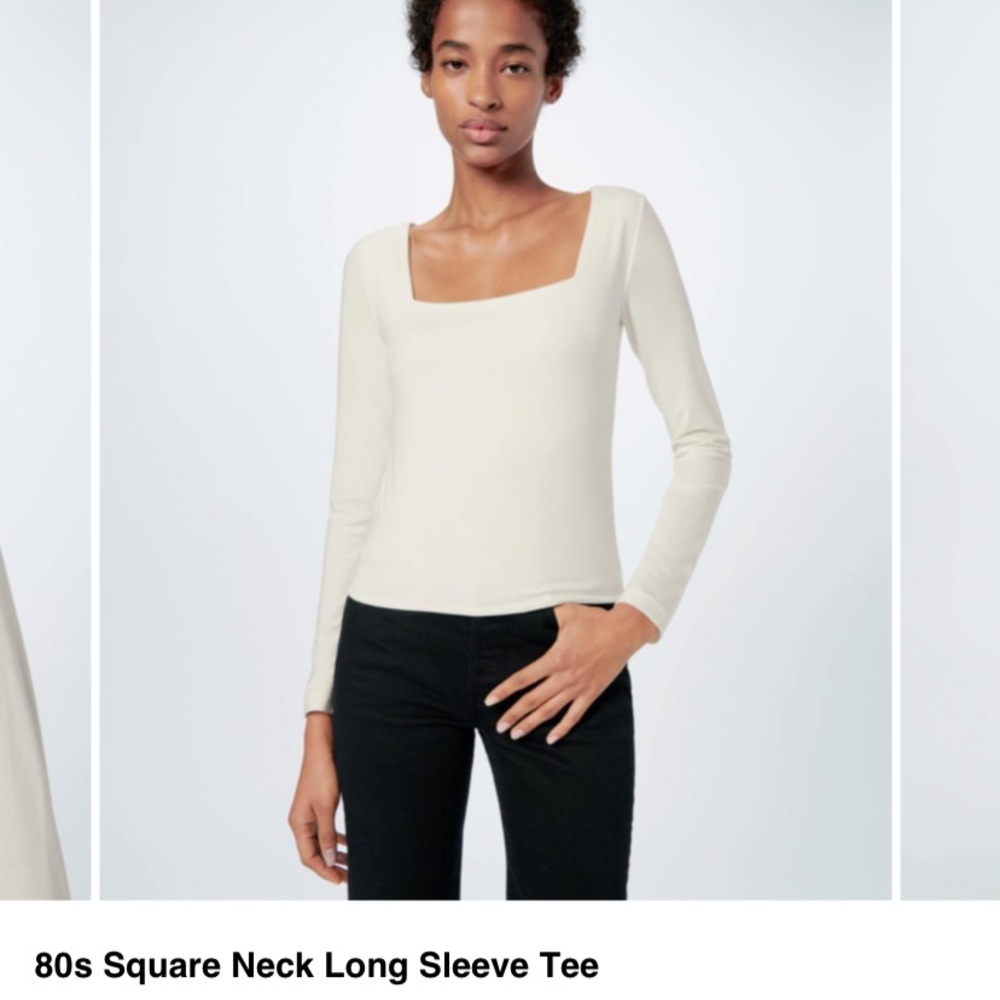 Re/Done Square Neck Long Sleeve Tee